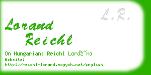 lorand reichl business card